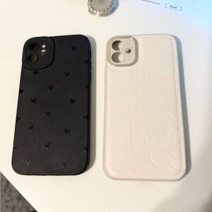 Black and White Floral Phone Cases
